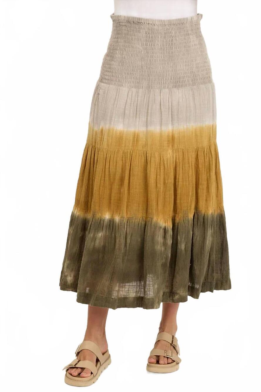 NEW XCVI paigene tiered skirt in tricolor ombre voyage